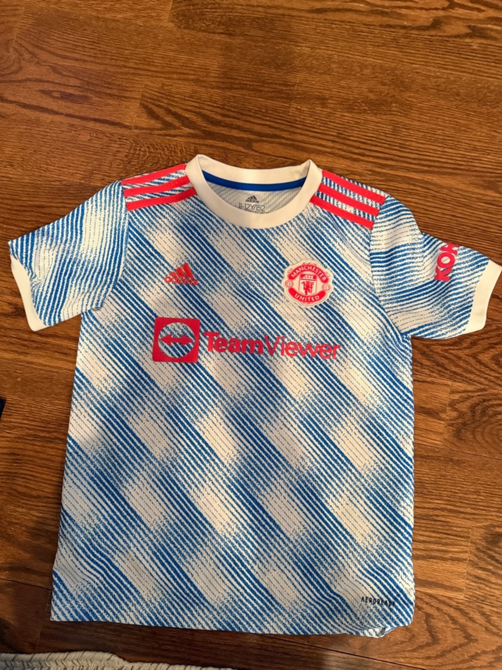Manchester United Kids Blue & White Away Jersey by Adidas